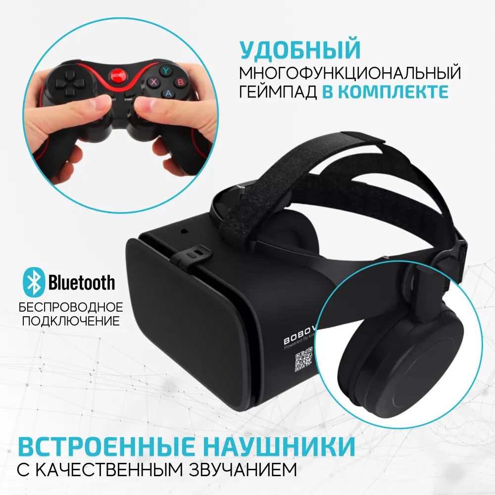 Очки виртуальной реальности BOBOVR BoboVR Z6 c геймпадом Terios, купить в  Москве, цены в интернет-магазинах на Мегамаркет