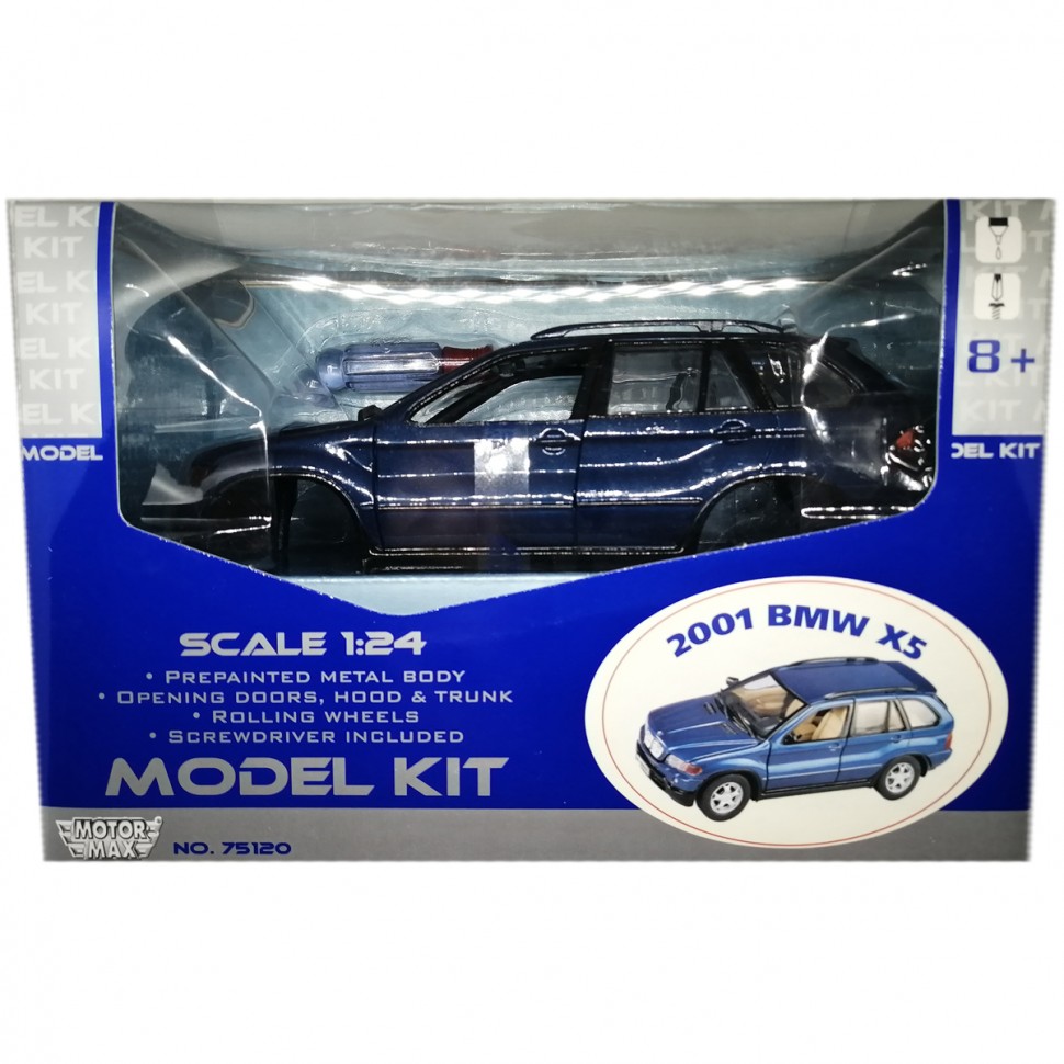 Модель для сборки MOTORMAX автомобиль BMW X5 е53 2001 года, 1:24 75120/6 –  купить в Москве, цены в интернет-магазинах на Мегамаркет