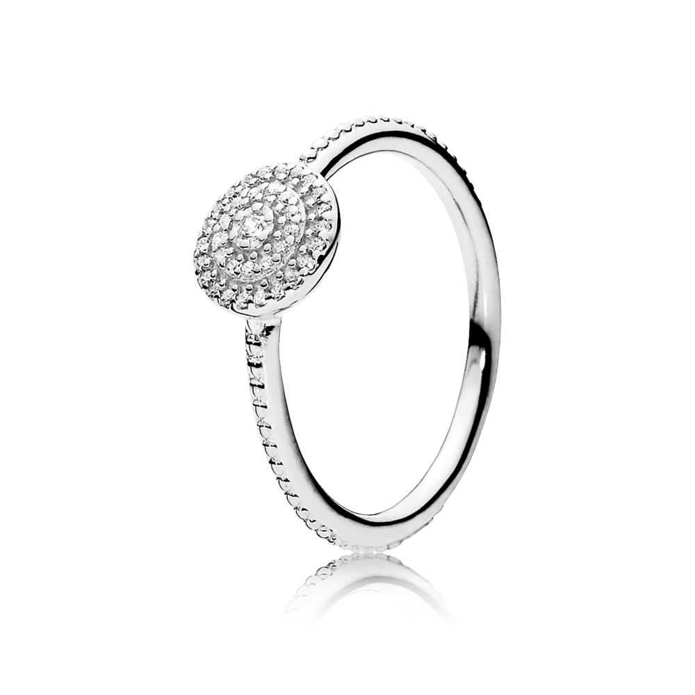 Кольцо из серебра с фианитом р. 16.5 Pandora 190986CZ