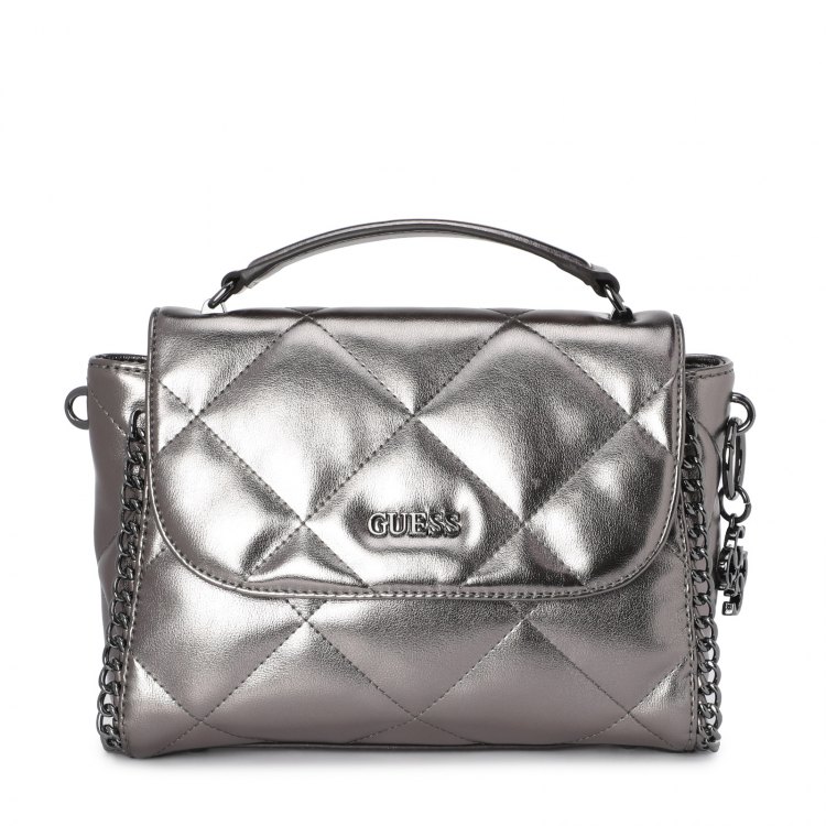 Комплект (брелок+сумка) женский Guess HWMM8381200, серебряный