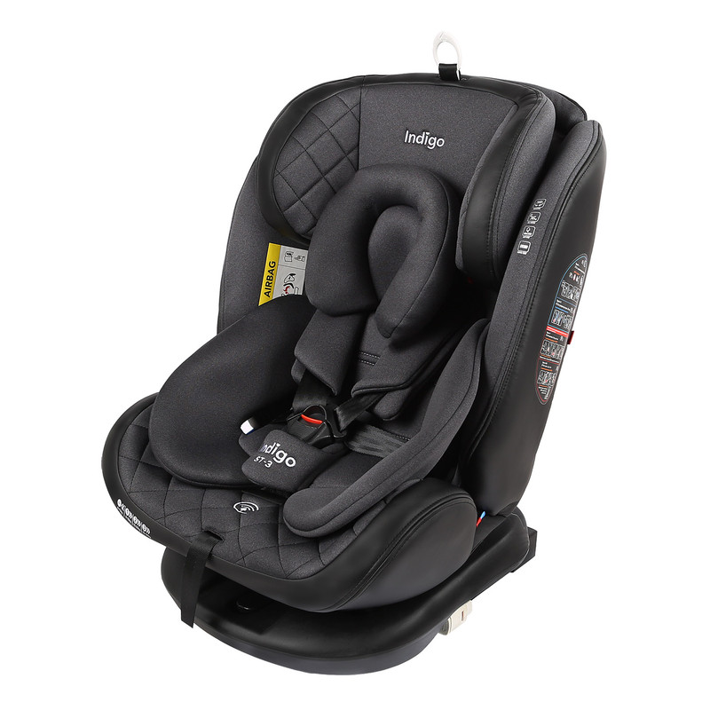 Купить автокресло Indigo AERO ISOFIX, черный, растущее поворотное 0-36 кг, цены на Мегамаркет | Артикул: 600003940013