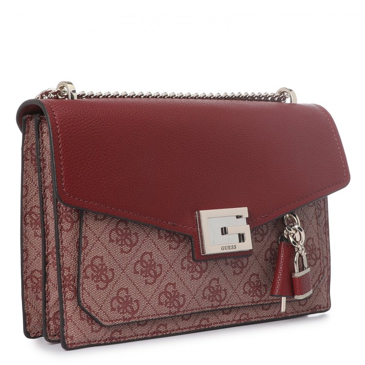 Комплект (брелок+сумка) женский Guess HWSG7873210, бордовый