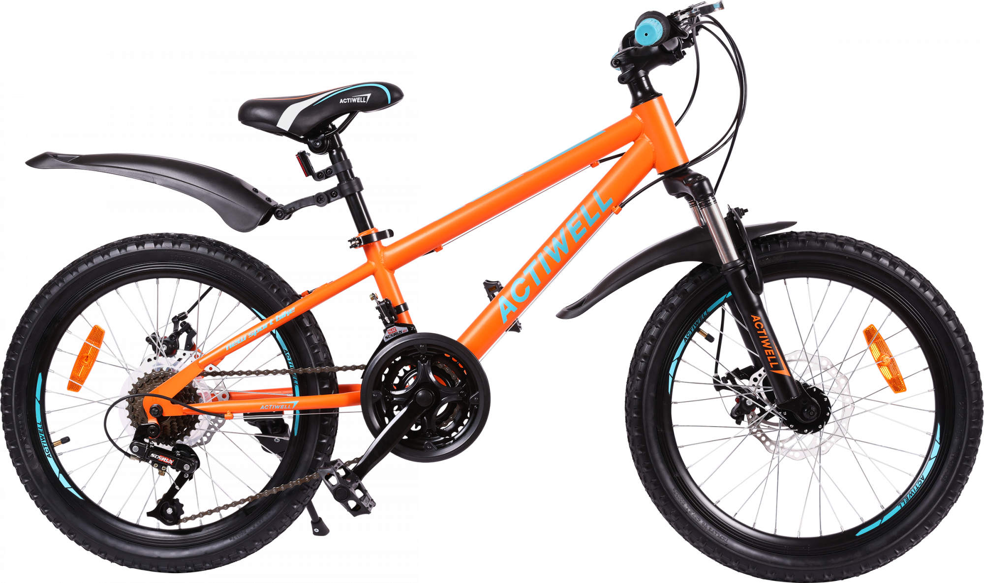 Велосипед городской Actiwell Joy 20" оранжево-бирюзовый - купить в Москве, цены на Мегамаркет | 100062589887