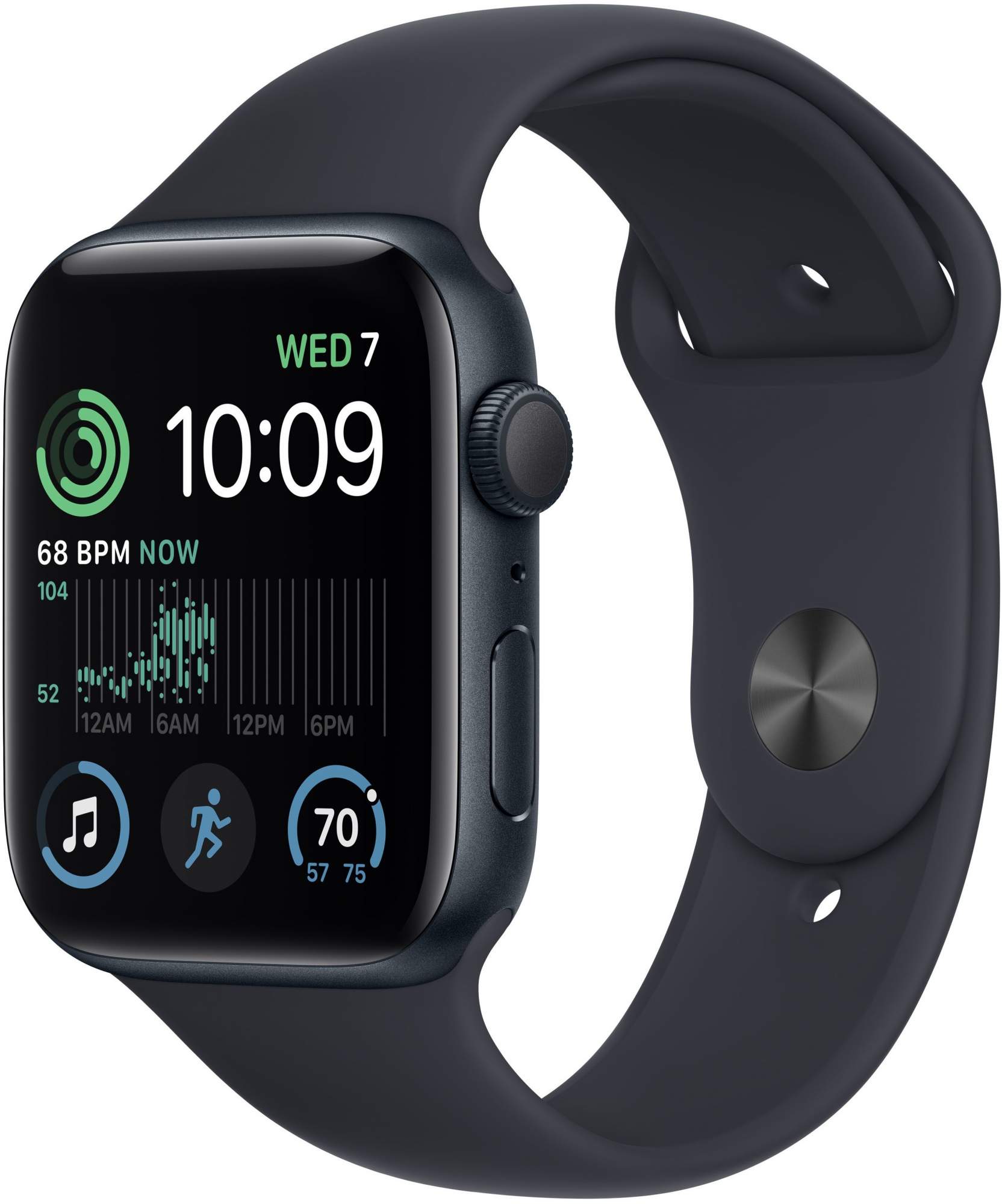 Смарт-часы Apple Watch SE 2 (2022) GPS 44мм Aluminum Case with Sport Band Midnight M/L, купить в Москве, цены в интернет-магазинах на Мегамаркет