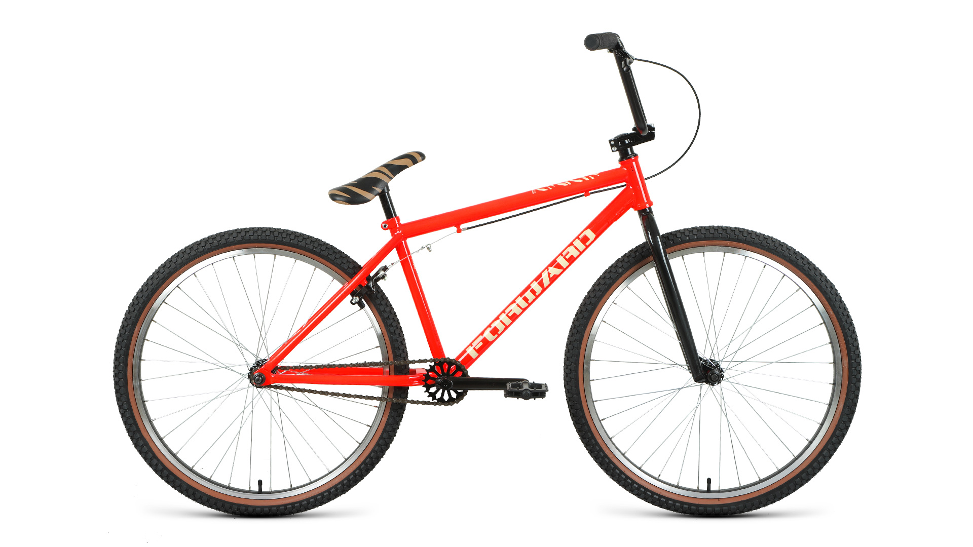 Экстремальный велосипед FORWARD Zigzag 26 (2021)(красный-бежевый)