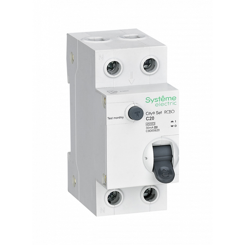 Выключатель дифференциального тока Schneider Electric City9 Set 1P+N 20 А, 30 мА, C9D55620 - купить в ООО "ЭнергоРум", цена на Мегамаркет