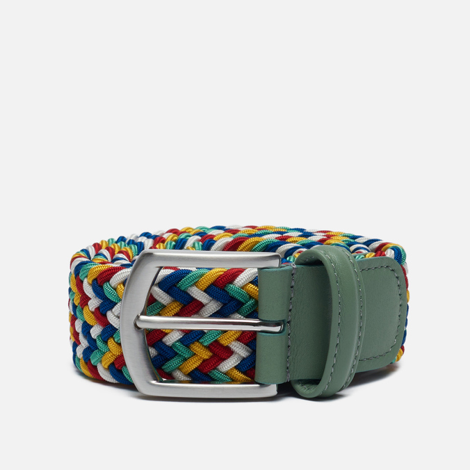 Ремень унисекс ANDERSON'S Classic Multi Colour Elastic Woven мультицвет/зеленый 95 см