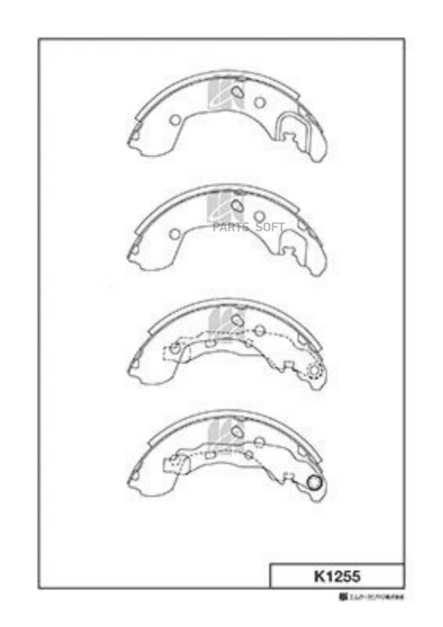 Тормозные колодки Kashiyama задние барабанные K1255 - купить в AVTOPROK ~ Оригинал!, цена на Мегамаркет