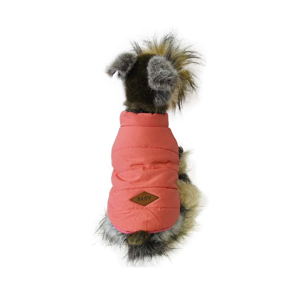 Куртка для собак Ломинар , унисекс, персиковая, L, длина спины 28 см