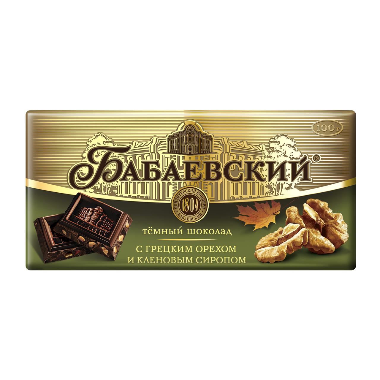 Шоколад Бабаевский темный с орехом и кленовым сиропом 100 г