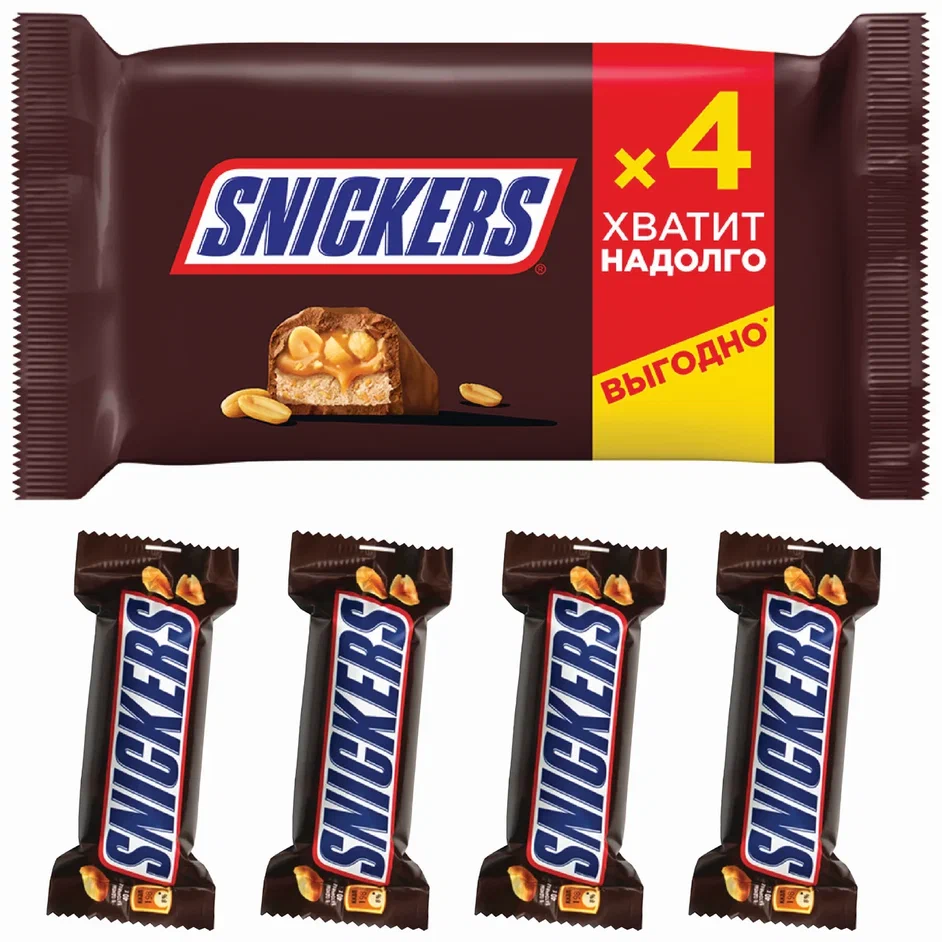 Батончик snickers 4*40 160г Mars