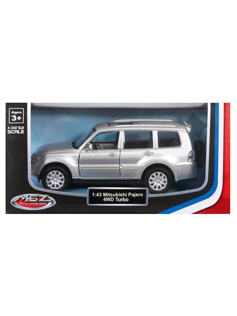 Модель машины MSZ 1:43 Mitsubishi Pajero 4WD Tubro 11,5см инерция серый  67341 – купить в Москве, цены в интернет-магазинах на Мегамаркет