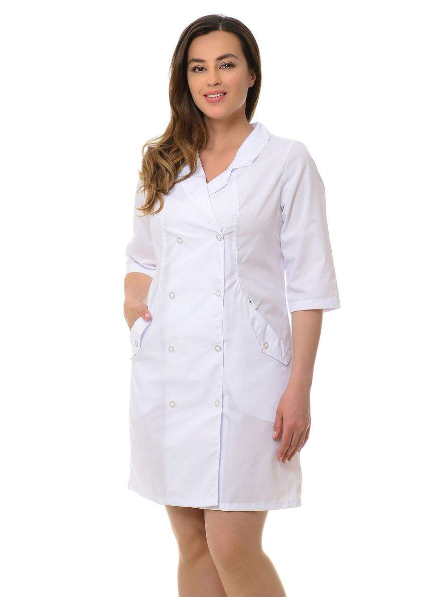 Халат медицинский женский MedicalWear Арлекино 007 белый 44 RU