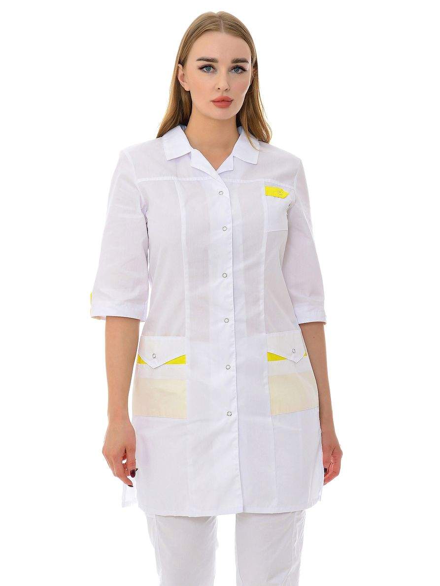 Халат медицинский женский MedicalWear Виола 012 белый 50 RU