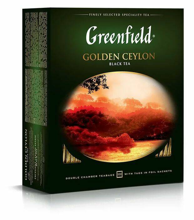Купить чай Greenfield Golden Ceylon , черный, 100 пак., цены на Мегамаркет | Артикул: 100044078368