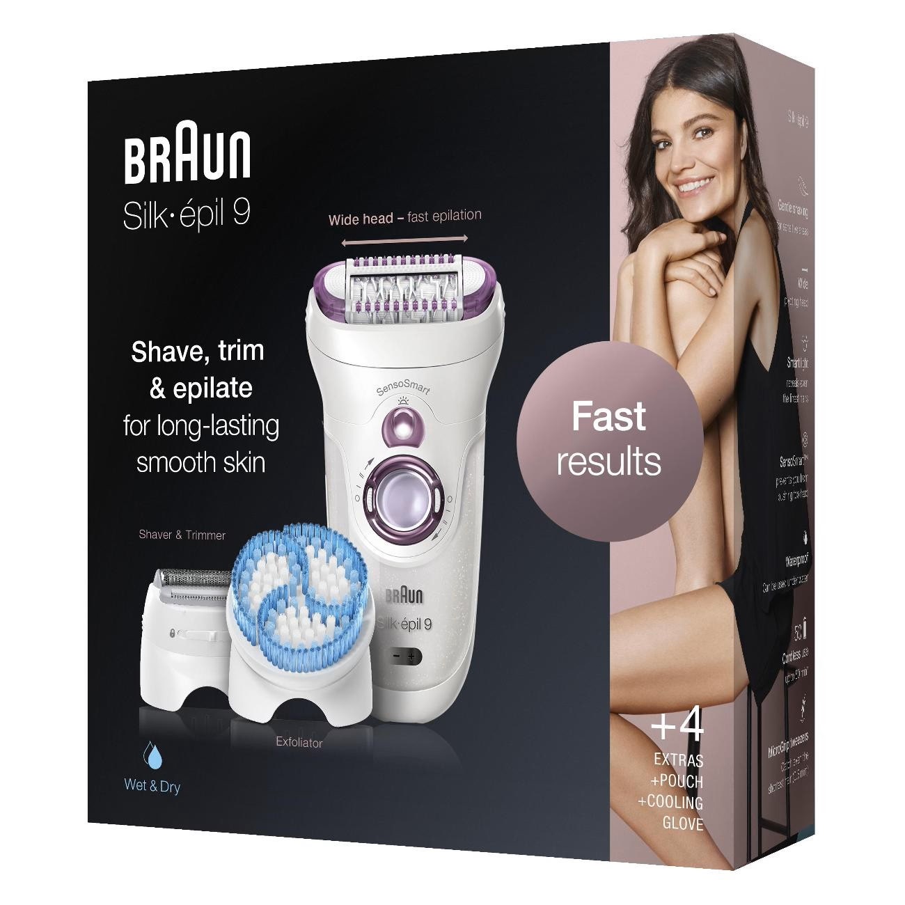 Эпилятор Braun SES 9-735 белый, фиолетовый, купить в Москве, цены в ...