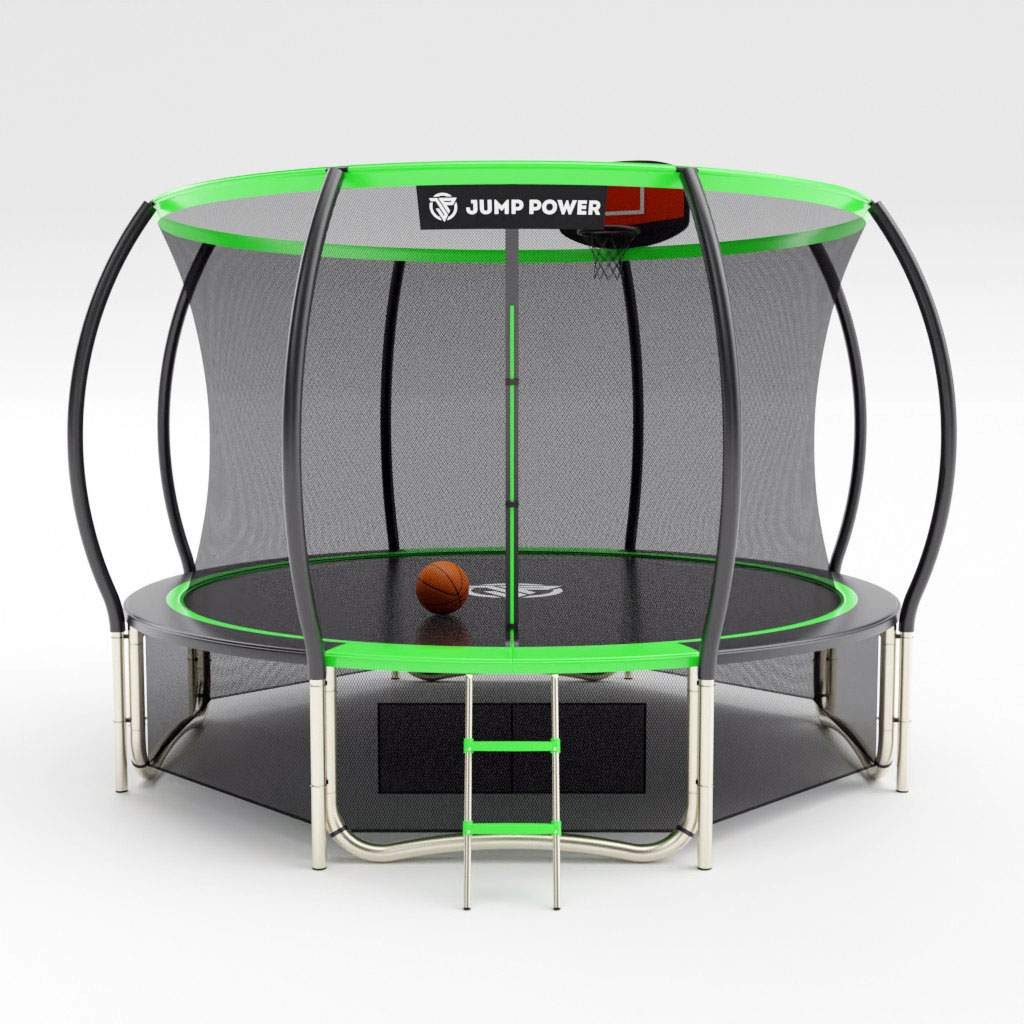 Батут Jump Power 8ft PRO Basket Green - купить в Москве, цены на Мегамаркет