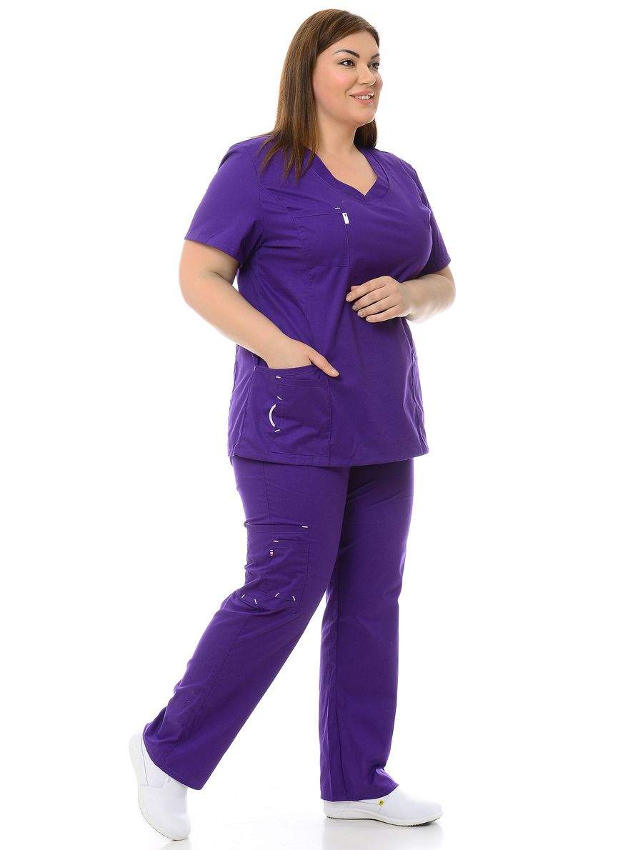 Костюм медицинский женский MedicalWear Магнолия 102 фиолетовый 48 RU