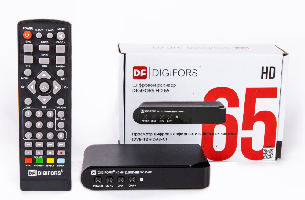 Фотография DVB-T2 приставка Digifors HD 65 Black № 1. Миниатюра DVB-T2 прис...