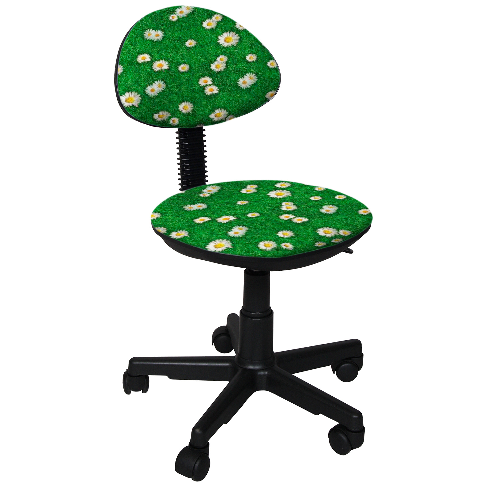 Компьютерное кресло Фактор Стар, зеленый/ромашки