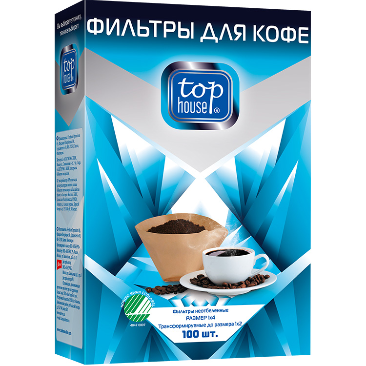 Фильтр универсальный для кофеварок TOP HOUSE 390629 100 шт