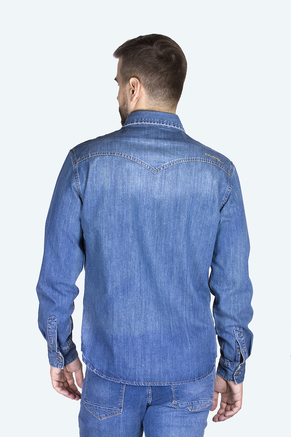 Джинсовая рубашка мужская Dairos GD5080100 синяя 2XL