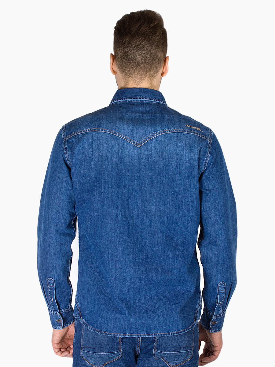 Джинсовая рубашка мужская Dairos GD5080101 синяя M