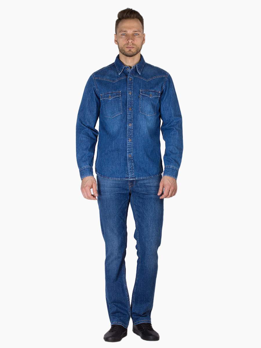 Джинсовая рубашка мужская Dairos GD5080101 синяя L