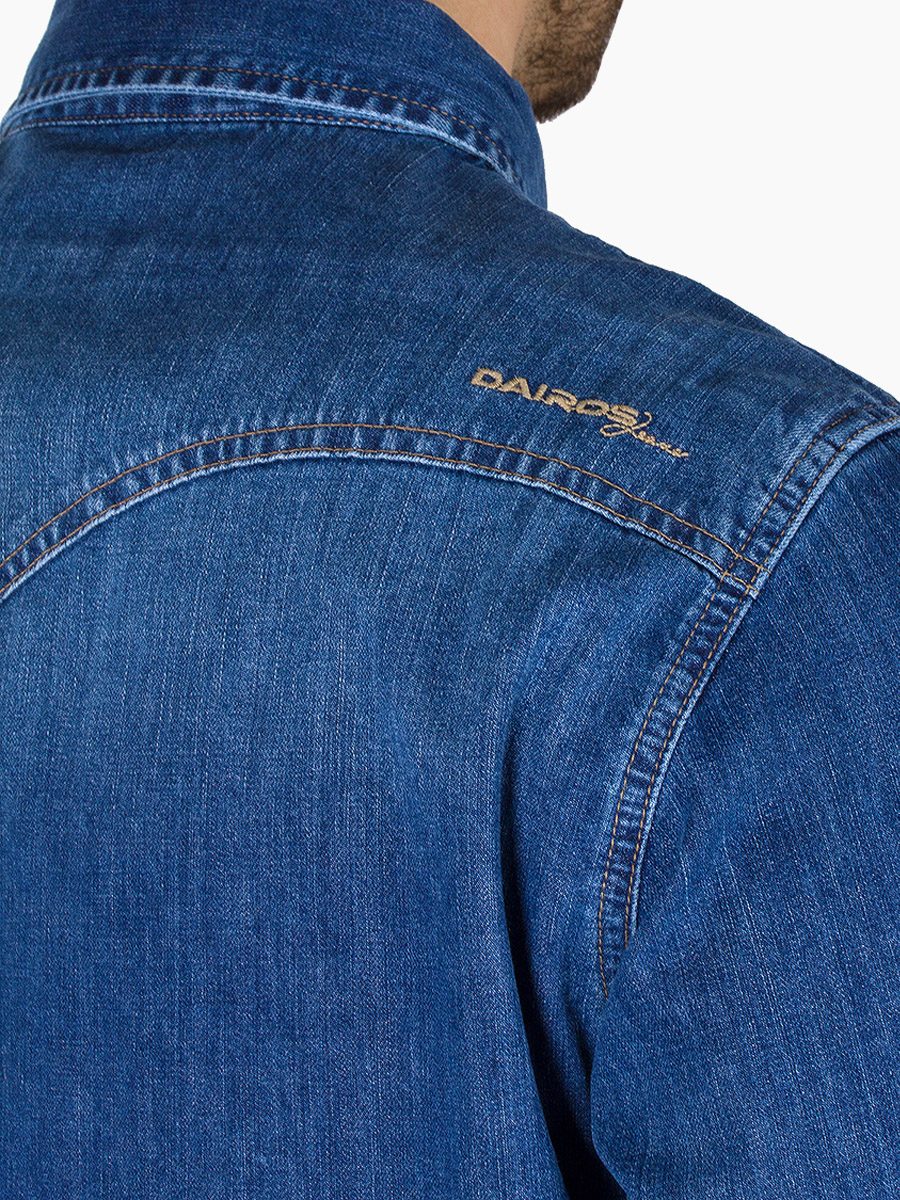 Джинсовая рубашка мужская Dairos GD5080101 синяя 4XL