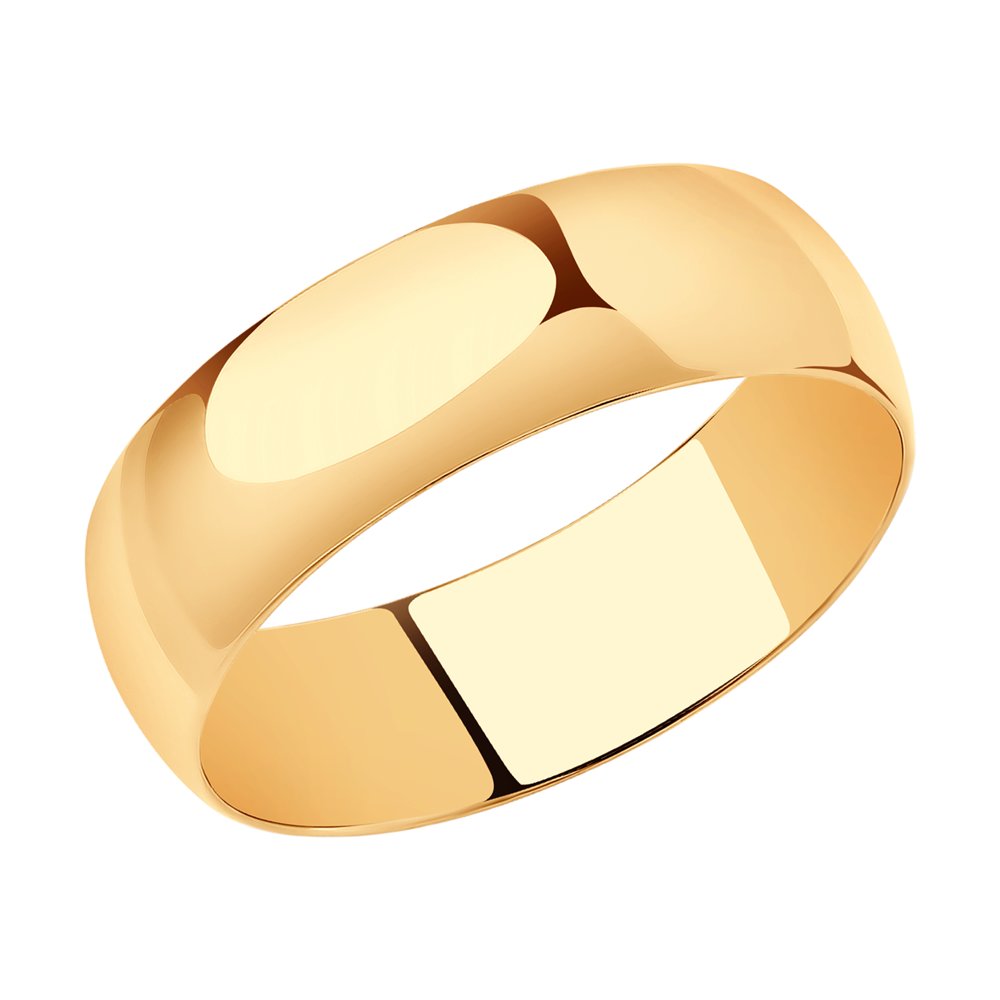 Кольцо обручальное из желтого золота р. 20 SOKOLOV 110029