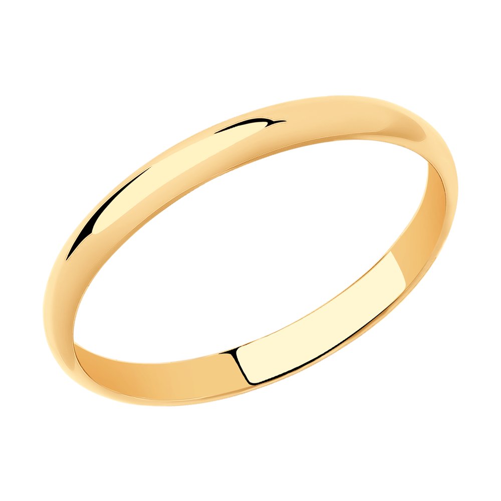 Кольцо обручальное из желтого золота р. 16.5 SOKOLOV 110032