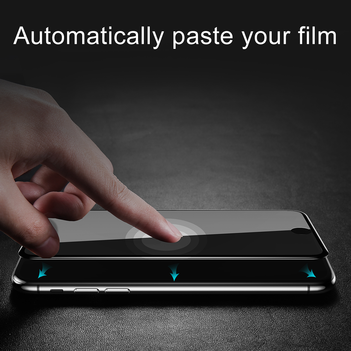 Защитное стекло Baseus PET Soft Edge Tempered Glass Film для iPhone 6/6S/7/8 Plus (Black)