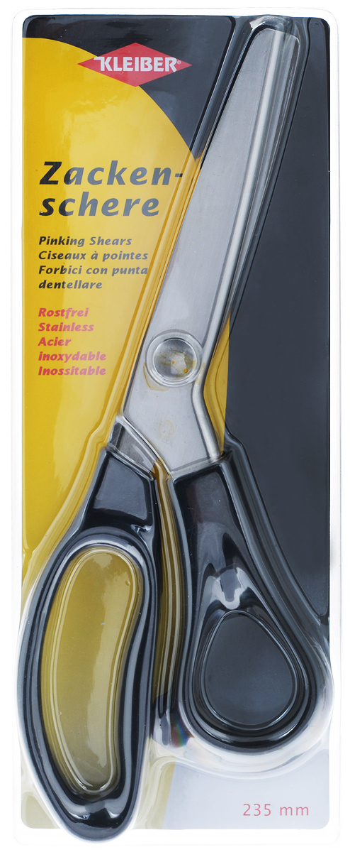 Ножницы эконом класса "Зигзаг", длина 23,5 см, черный