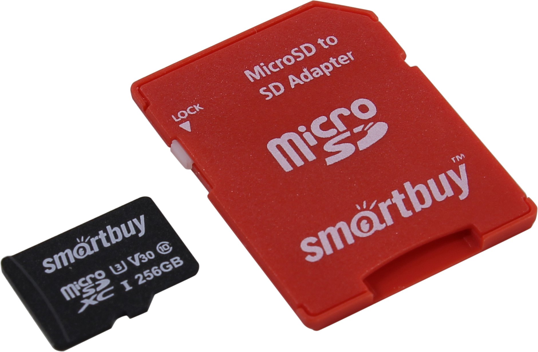 Карта памяти micro sdxc 256gb smartbuy class 10 uhs i adp