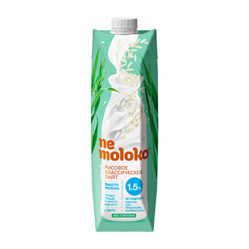 Напиток рисовый классический лайт Nemoloko 1000 мл - купить в Мегамаркет Спб Шушары, цена на Мегамаркет