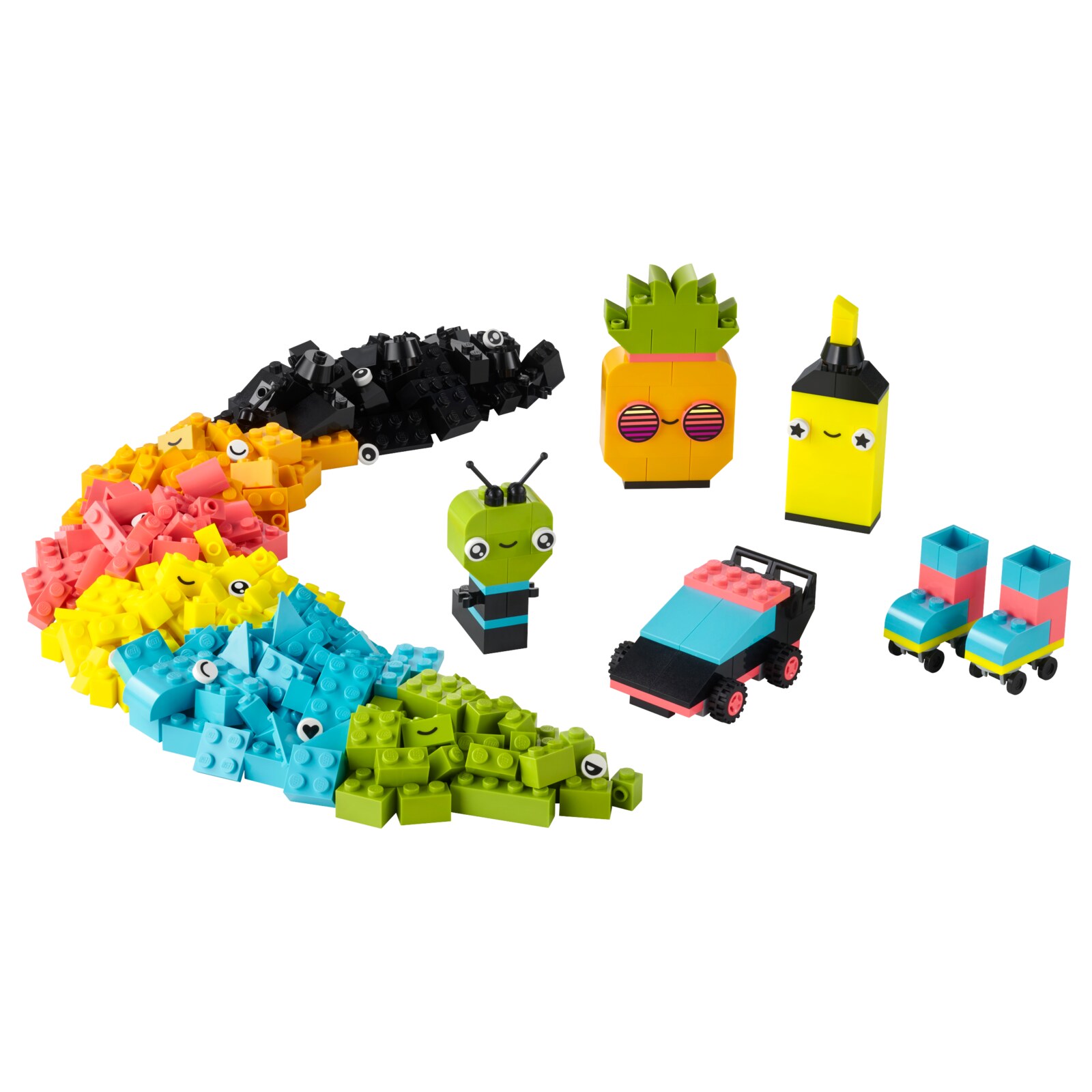 Конструктор LEGO Classic Креативное неоновое веселье, 333 деталей, 11027 - купить в cenam.net (восток), цена на Мегамаркет