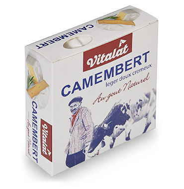 Сыр мягкий Vitalat Камамбер с белой плесенью 45% 125 г бзмж