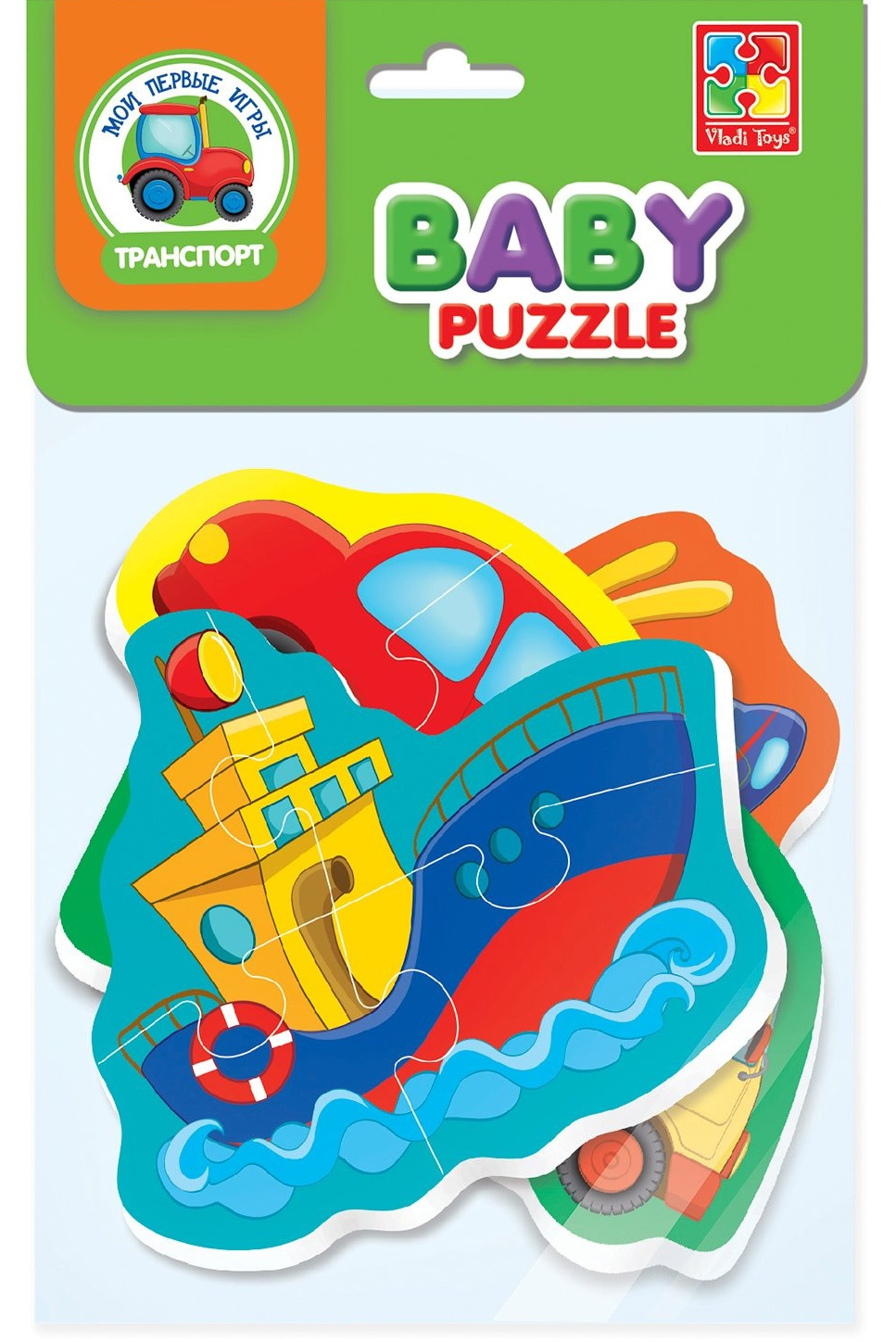 Купить мягкие пазлы Baby puzzle Транспорт, 4 картинки Vladi Toys VT1106-57,  цены на Мегамаркет | Артикул: 100028762438