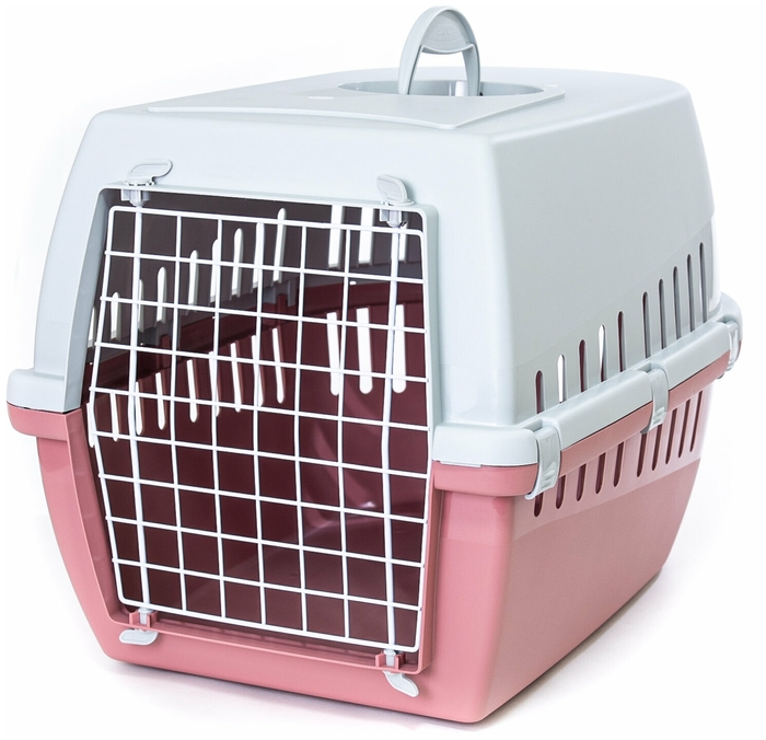 Контейнер для переноски кошек Savic 40x60x39см розовый