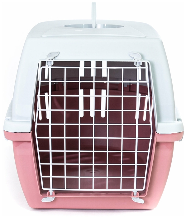 Контейнер для переноски кошек Savic 33x49x30см розовый