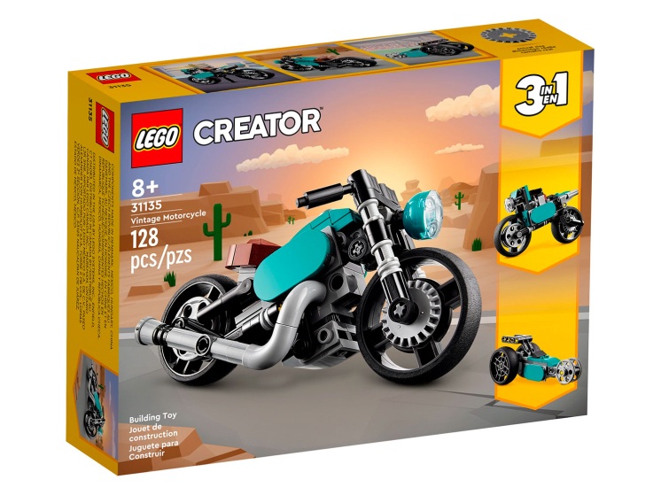 Конструктор LEGO Creator Винтажный мотоцикл, 128 деталей, 31135 - купить в Supertoys (со склада МегаМаркет), цена на Мегамаркет