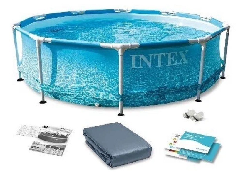 Intex каркасный бассейн metal frame 305х76см beachside. Бассейн 28206 intex. 28206 intex.