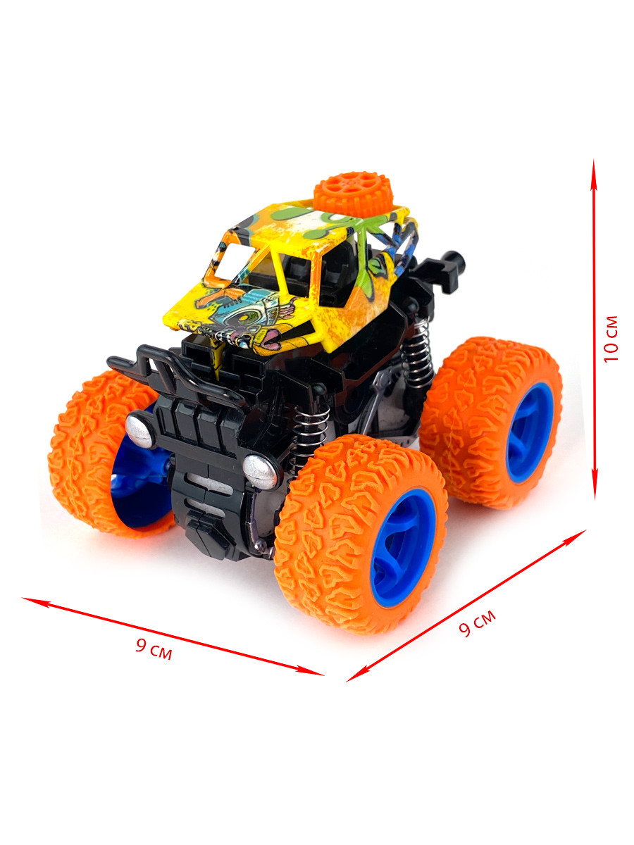 Купить машинка инерционная Джип для трюков, цвет оранжевый Город игр  GI-9489/2, цены на Мегамаркет