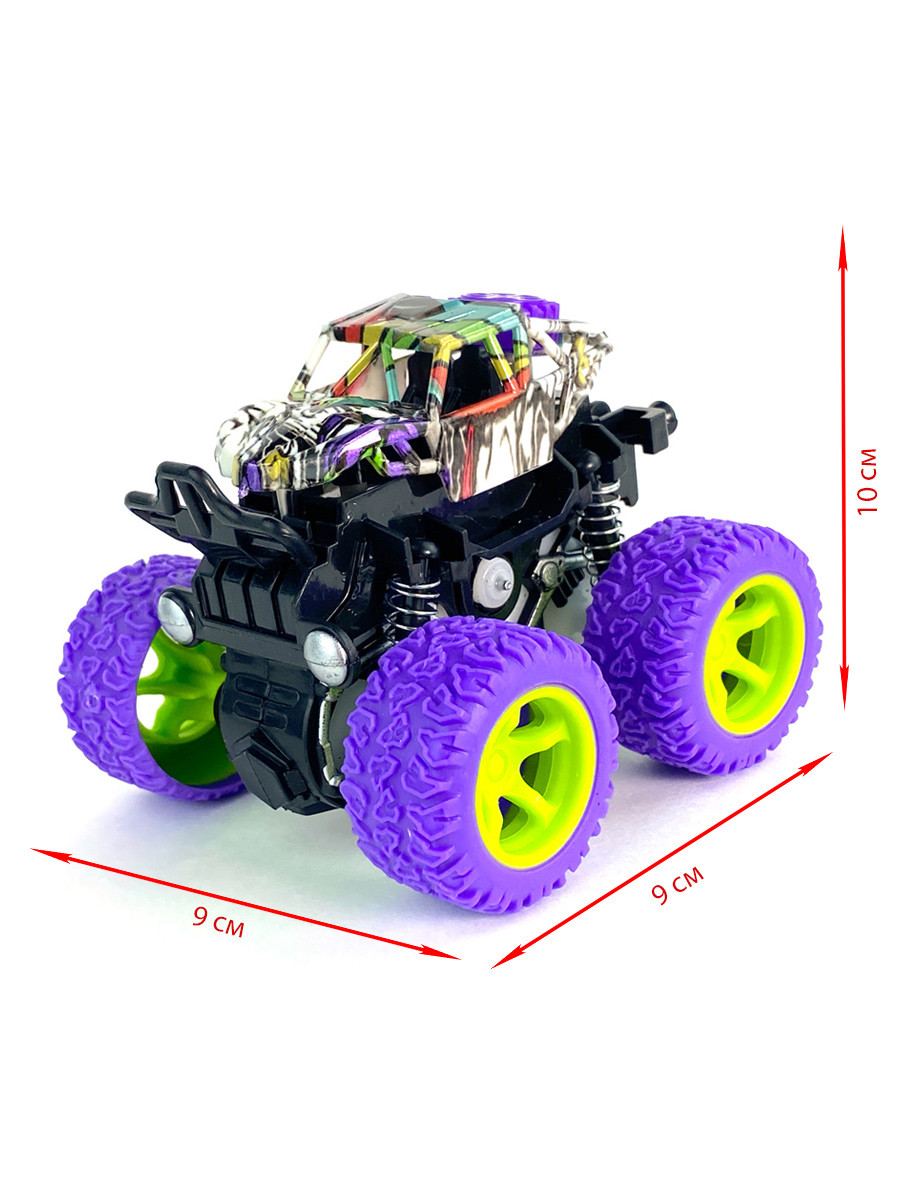 Купить машинка инерционная Джип для трюков, цвет фиолетовый Город игр  GI-9489/1, цены на Мегамаркет