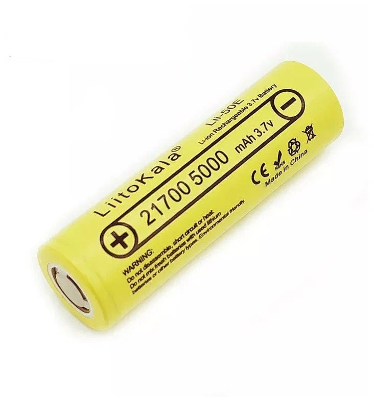 Аккумулятор 21700 Li-Ion LiitoKala Lii-50E 5000mAh 3,7В - купить в LiitoKala официальный магазин, цена на Мегамаркет