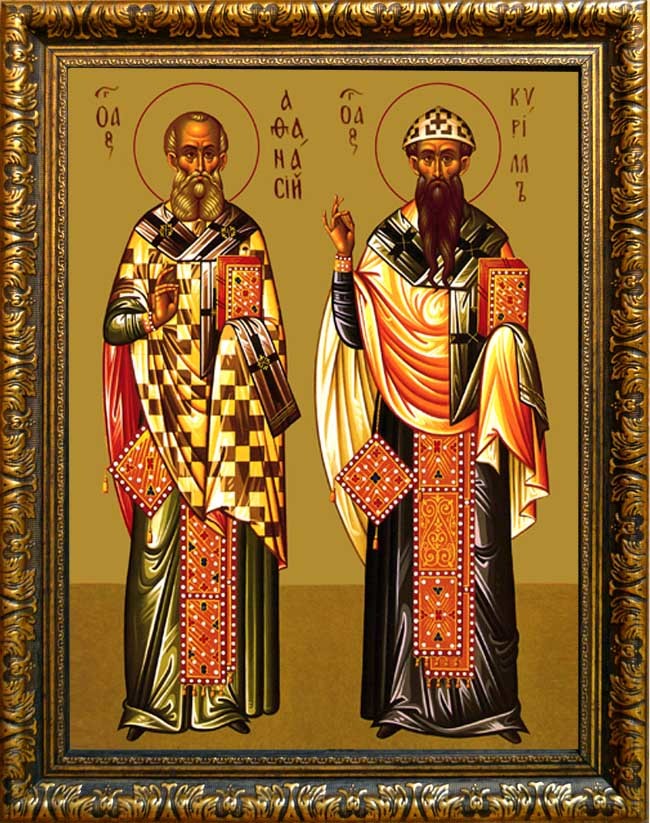 Святые афанасий и кирилл фото Икона Афанасий и Кирилл Александрийские - купить в Православные иконы, цена на М