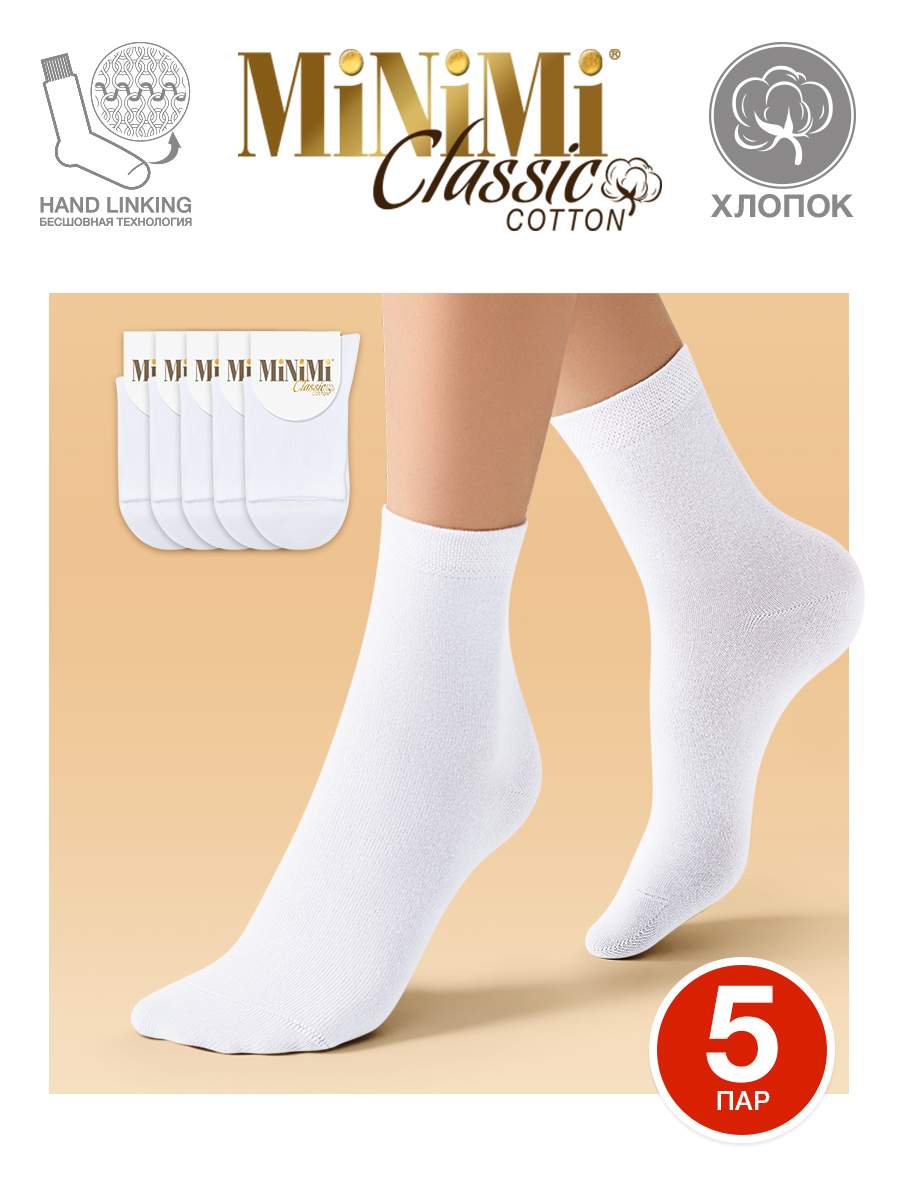 Комплект носков женских Minimi Basic SNL-498595 белых 35-38 - купить в Москве, цены на Мегамаркет | 100034315781