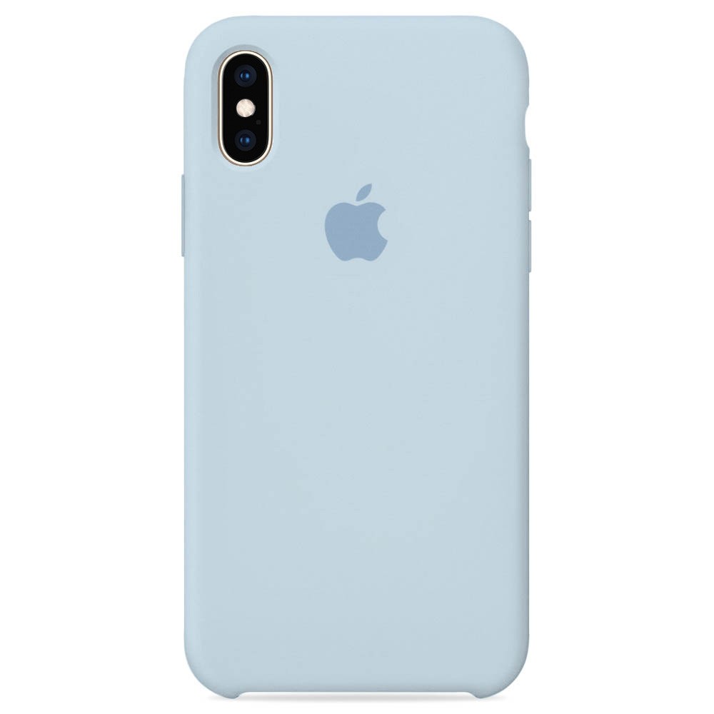 Силиконовый чехол для iPhone XS/X, Бело-голубой, iGrape, купить в Москве,  цены в интернет-магазинах на Мегамаркет