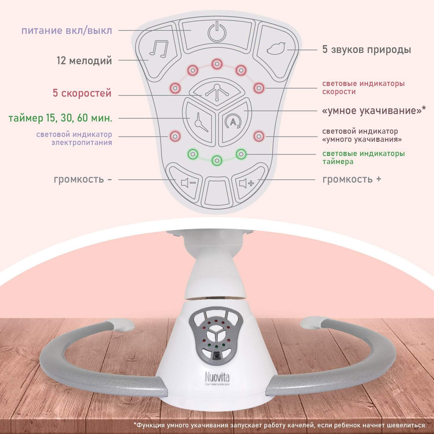 шезлонг nuovita mistero ms3