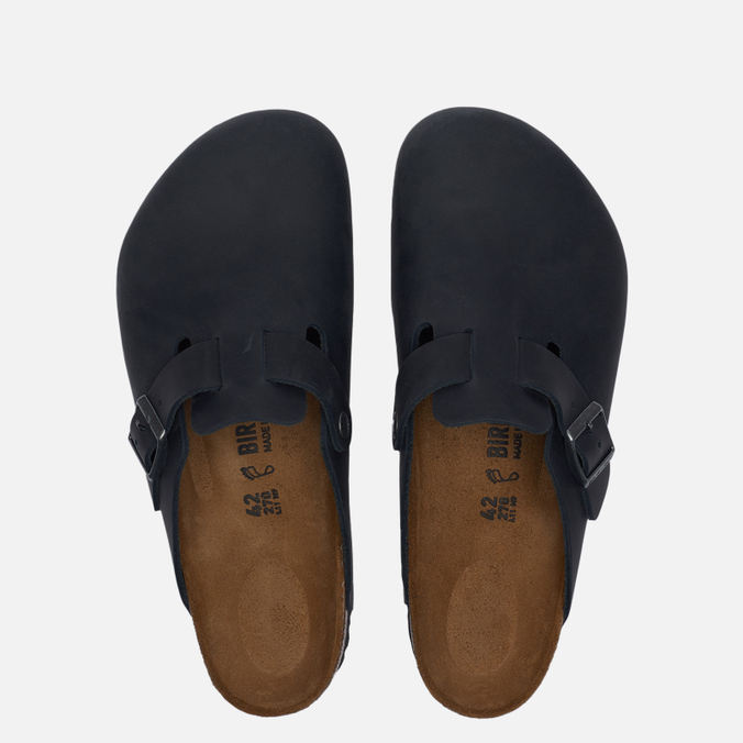 Сабо женские Birkenstock Boston Leather черные 46 EU - купить в Москве,  цены на СберМегаМаркет